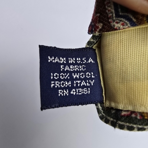 Vintage Polo by Ralph Lauren Hand Made Neck Tie Bold Paisley Made In USA - Picture 6 of 7